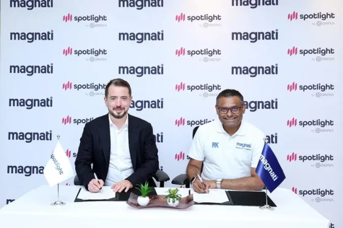 Ramana Kumar, Chief Executive Officer of Magnati, and Spiros Pilafas, Chief Executive Officer of Oxinus Holdings. Image Courtesy: Magnati